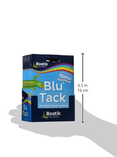 Bostik 24552 Blu-tack Mastic Adhesive Non-toxic Handy Pack Ref 801103 [Pack of 12], Blue