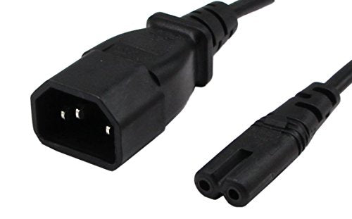 CERRXIAN 12-Inch IEC320-C14 3 pin Male Plug to Figure 8 C7 Plug Power Adapter Cable