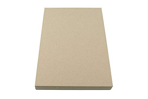 House of Card & Paper Grey Kraft Board 1500micron 945gsm 8 inches x 8 inches 15 Sheets per Pack, HCP482
