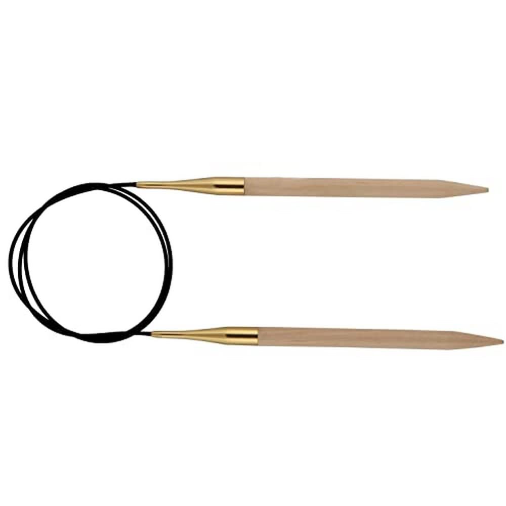 KnitPro Basix Birch Fixed Circular Knitting Pins, 100cm, Birchwood, Natural, 2mm