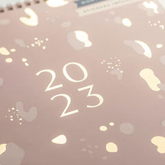 Busy B Family Monthly Calendar January to December 2023 - Pink - Family Calendar 2023 with 6 Column Layout for Family schedules & Birthdays, Monthly Pockets, Stickers & Holiday Planner