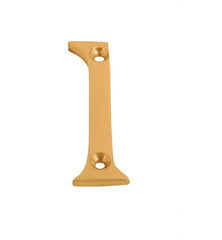 Brass Door Numbers Screw On 3 Inch Door Number Elegant and Bold Door Numerals Suitable for All Door Types Including Wooden uPVC and Composite Number 1.