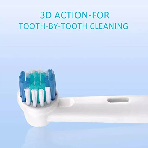 8 Pack Toothbrush Heads for Oral-B Braun Electric Toothbrushes, Family Pack, Precision Clean Replacement Toothbrush Head by Dentia