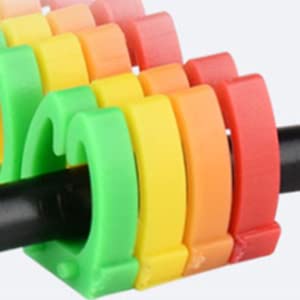 Wire Numbering Marker Plastic Wire Cable Marker Clip-On Design Cable Marker Tube Colorful for Marking the Color-Coded Cables(150Pcs 1.5mm²)