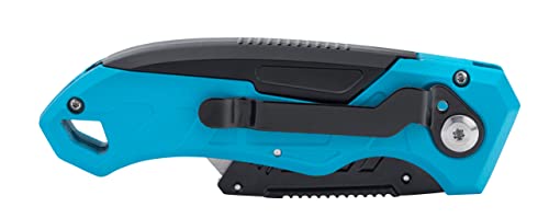 OX TOOLS P224301 Pro Heavy Duty Fixed Blade Folding Knife, Blue / Black