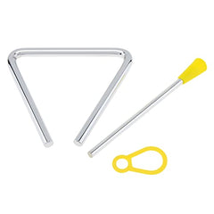 OriGlam 6 inch Triangle Hand Percussion Musical Triangle, Metal Hand Percussion Instrument with Striker, Rhythm Steel Triangles Music Instrument