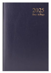 A4 Diary 2025 Day Per Page - Navy Blue