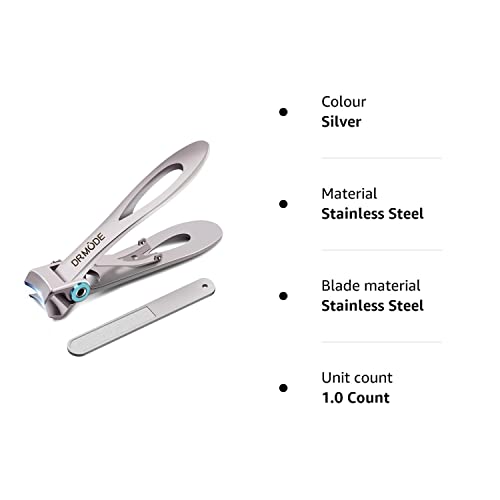 Nail Clippers - USHION 15mm Wide Jaw Opening Stainless Steel Fingernail and Toenail Clippers Cutter for Thick Nails with Fingernail File for Men & Women Big