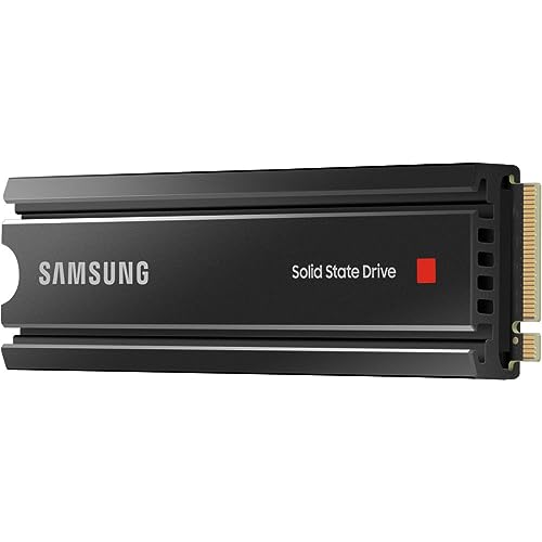 Samsung 980 PRO SSD with Heatsink 2TB PCIe Gen 4 NVMe M.2 Internal Solid State Hard Drive, Heat Control, Max Speed, PS5 Compatible, MZ-V8P2T0CW