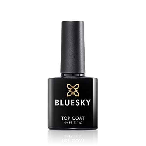 Bluesky Gel Nail Polish, Top Coat, Clear, Long Lasting, Chip Resistant, 10 Ml (Requires Curing Under UV LED Lamp)