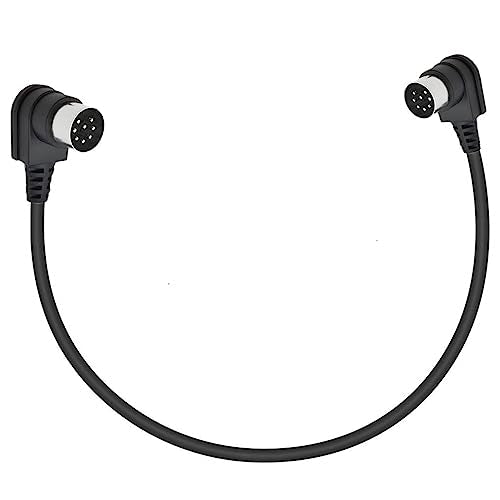 HUHANGGod Dual 90Degree Winkel Großer 8-Pin Din Stecker zum männlichen Lautsprecher Audio Kabel, 2 X 90Degree Din 8-Pin Verlängerungskabel für Bang und Olufsen B&O PowerLink BeoLab (0.5 Meter)