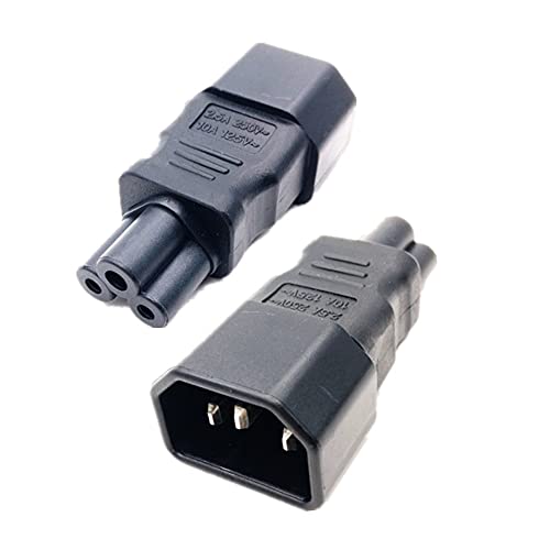 IEC 320 Adapter 3 Poles Socket C14 to Cloverleaf Plug Micky C5 Straight Extension Power Adapter