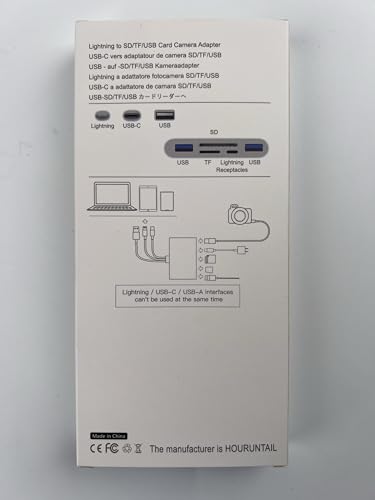 5-in-1 Memory Card Reader, USB OTG Adapter & SD Card Reader for iPhone/iPad, USB C and USB A Devices with Micro SD & SD Card Slots, Supports SD/Micro SD/SDHC/SDXC/MMC