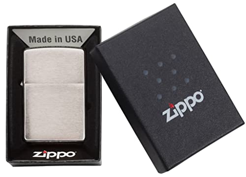 Zippo Windproof Lighter Metal Long Lasting Zippo Lighter Best with Zippo Lighter Fluid Refillable Lighter Perfect for Cigarettes Cigar Candle Pocket Lighter Fire Starter Classic Chrome Designs