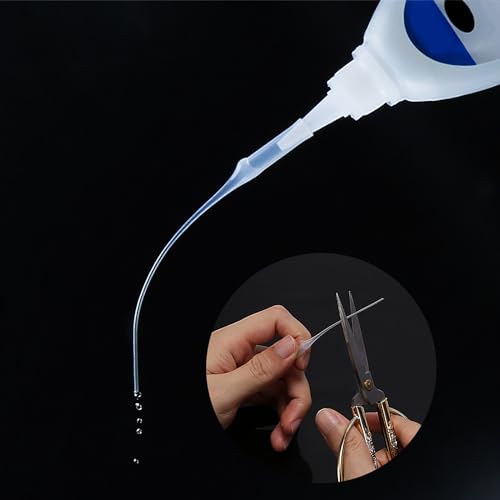 CHALA Fine Tip Glue Applicator,200pcs Plastic Needle Tip Glue Bottle Extender Glue Precision Micro Tips Pipette for Diy Arts Craft Hobby Projects Daily Life Lab Dispensing Adhesive Dispensers