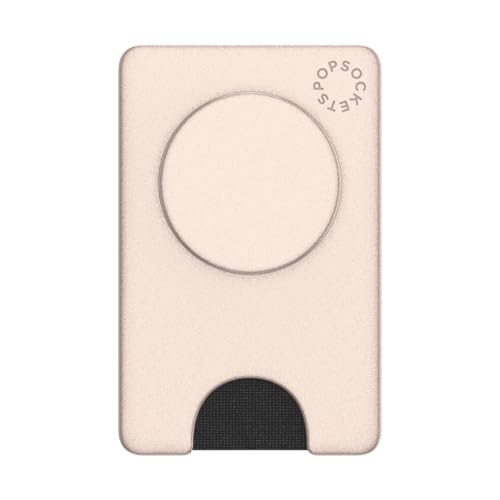 PopSockets PopWalletand with Integrated Swappable PopTop for Smartphones and Tablets - Shimmer Rose Gold