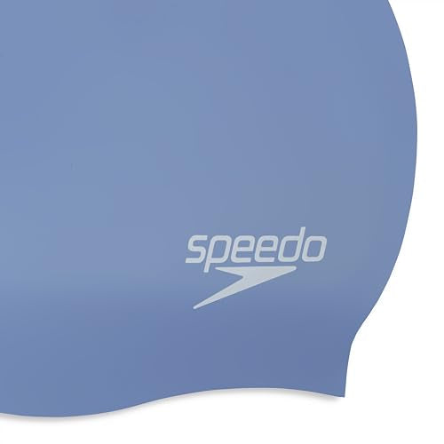 Speedo Unisex Long Hair Swimming Cap   Swim Cap   Snag Free   Easy-On, Curious Blue, One Size