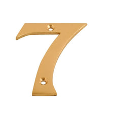 Brass Door Numbers Screw On 3 Inch Door Number Elegant and Bold Door Numerals Suitable for All Door Types Including Wooden uPVC and Composite Number 7.