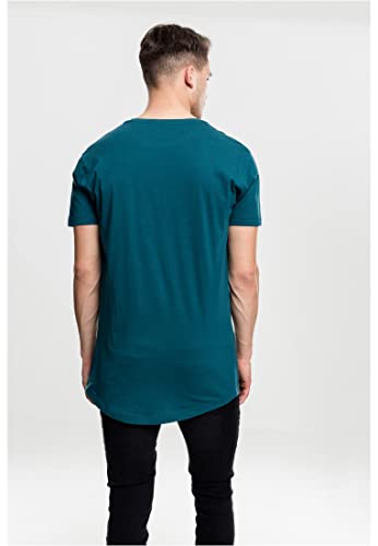 Urban Classics Men's Shaped Long Tee T-Shirt, Teal, M, 1