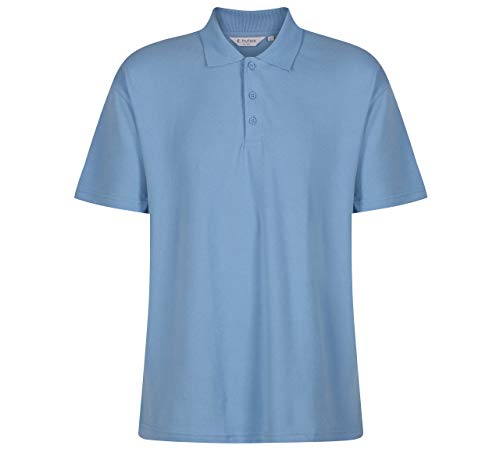 Trutex Standard Fit Short Sleeve Unisex School Polo Shirt (1-16and Years), Premium Quality Polo Shirt Boys and Girls, Easy Care Polo Shirt Girls, Boys, Teens - Genuine School Uniform Sky