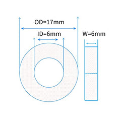 10 Pcs Deep Groove Ball Bearing Rubber Cover Bearing Ball Bearings 606RS 6x17x6mm Pre-Lubricated Bearings High-Carbon Steel Silver