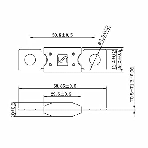 Kofelec Mega High Current Fuse, ANM 50A Amp, up to 58V DC, Use for Cars Trucks Buses or Audio Systems, Pack of 3 (50A)