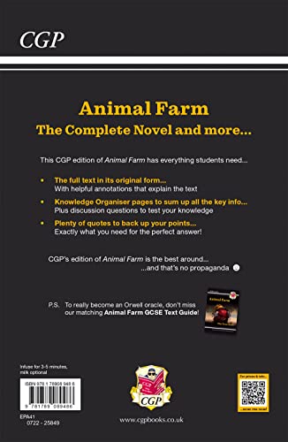 Animal Farm - The Complete Novel with Annotations and Knowledge Organisers: for the 2024 and 2025 exams (CGP School Classics)