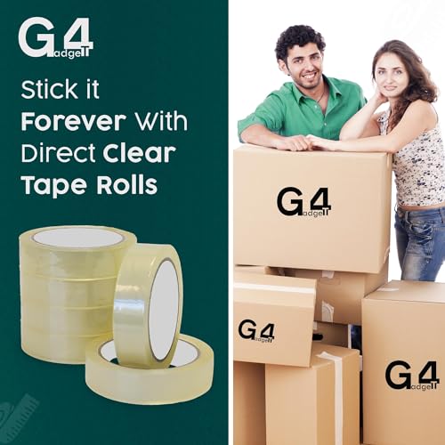 G4GADGET 24mm x 40m x 3 Tape Rolls of Clear Strong Parcel Tape Packing For Packaging