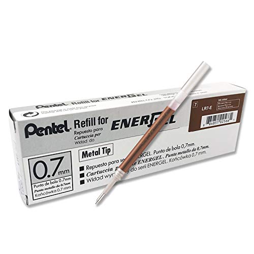 Pentel LR7-C Refill Ink for EnerGel Pentel BL57/77/107/108/407 brown