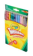 CRAYOLA Twistables Colouring Crayons, Multicolor, 12 Count (Pack of 1)