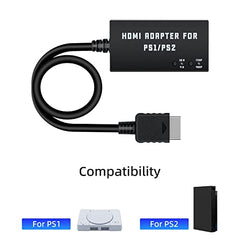 Mcbazel PS1/PS2 To HDMI Adapter,Multifunctional HDTV HDMI Cable Adapter for PS1/PS2