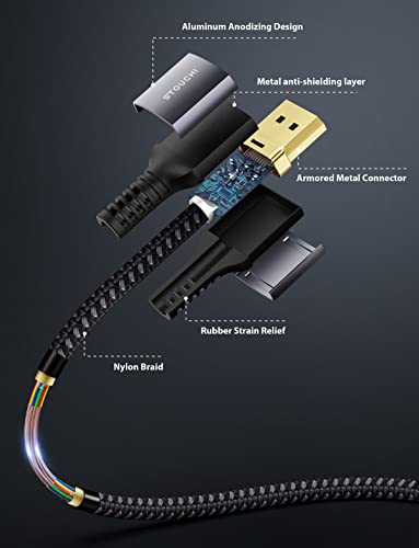 Stouchi DisplayPort Cable 2.1 DP2.1 Cable [16K@60Hz, 10K@60Hz, 8K@120Hz, 4K@240Hz 165Hz 144Hz] Support 80Gbps HDR HDCP 2.2 DSC 1.2a FreeSync G-Sync Display Port 2.1 Cord for Gaming Monitor-2M/6.6Ft