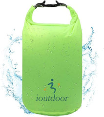 ioutdoor Waterproof Dry Bags Lightweight 2L/5L/10L/20L Keep Dry Clean, Dry Compression Sacks Small Large for Kayaking, Hiking, Swimming, Camping, Canoeing, Boating, Fishing (Green, 2L)