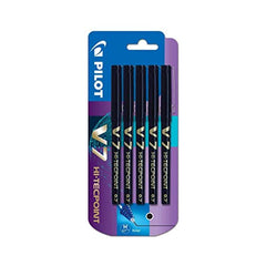 Pilot V7 0.7 Mm Liquid Ink Rollerball Pen - Black (Pack of 5)