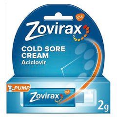 Zovirax Cold Sore Treatment Cream, Pump Dispenser, 2 g