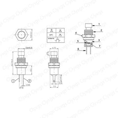 GTIWUNG 24Pcs 1A 250V AC 2Pins SPST Momentary Mini Push Button Switch Normal Open, Mini Momentary Push Button Switch 7mm for Arduino DIY