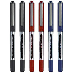 uni-ball Eye Micro Ub-150 Gel Ink Pen - 0.5 mm - Pack of 6-2 x Black, 2 x Blue, 2 x Red - In Gift Box