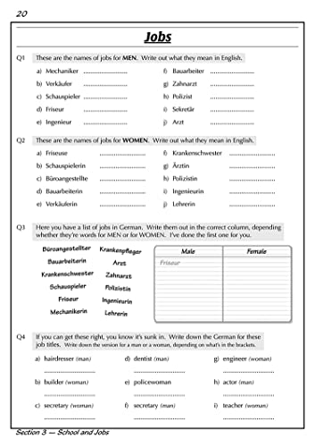 KS3 German Workbook with Answers: ideal for Years 7, 8 and 9