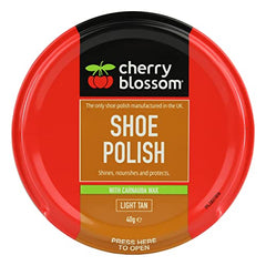 Cherry Blossom Shoe Polish Light Tan 40g, Brown