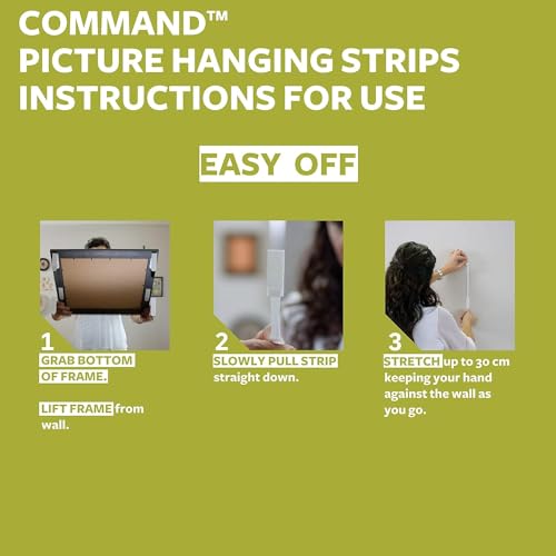 Command Picture Hanging Strips, Value Pack - 8 x 2 Medium and 8 x 2 Large Adhesive Strips - For Pictures, Frames, Mirrors, Wall décor - Damage Free Hanging, White