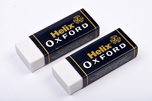 Helix Oxford Twin Pack of Erasers, Oxford Blue, Large