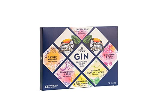 Gin Infusions Variety Gift Pack   Make Your Own Delicious Flavoured Gin   12 Delicious Infusion Bags for Gin Drinks