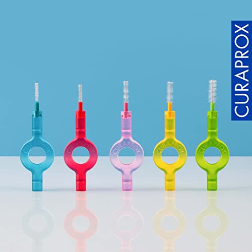 Curaprox CPS 06 Prime Refill Interdental Brushes, Turquoise, 8 Count - 8 x 0.6mm - 2.2mm Internal Toothbrushes.