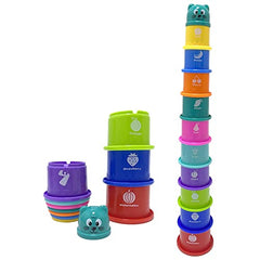 Ram© Baby Kids 11 Piece Stacking Cups Stackers Pre-school Learning Toy Stacking Tower Pyramid