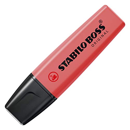 Highlighter - STABILO BOSS ORIGINAL - Pack of 4 - Red