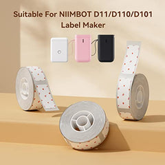 NIIMBOT Label Maker Tape Thermal Paper 0.47 inches x 1.18 inches(12×30mm) Printer Sticker Labeling Tape with Self-Adhesive for D11/D110/D101 Label Maker,1 Roll of 210 (Love)