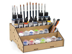 PROSCALE Paint Rack for model paints. Hobby craft Citadel Vallejo Tamiya Army paint rack stand Portable paint holder organiser Miniature warhammer paint storage Stand Model painting station (Model B)