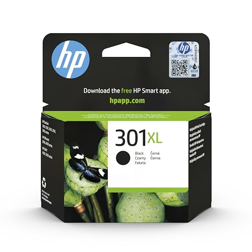 HP 301XL Original Ink Cartridge CH563EE UUS Black High Capacity 430 Pages, 1-Pack