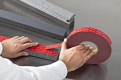 3M VHB GPH-060GF Double Sided Adhesive Tape - Designed to create durable and reliable bonds for high temperatures and multi material bonding - 19mm x 3m, Thickness 0.6mm, Grey (1 Roll)