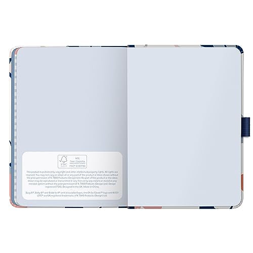 Busy B A6 To Do Diary January to December 2024 - Navy Daisy - Week to View Diary with Notes, Tear-Out Lists & Pockets